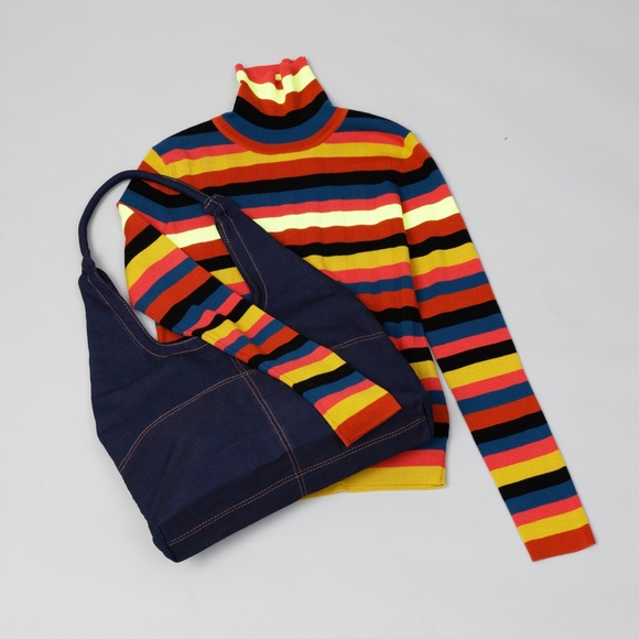 NWT Paul Smith Multicolor Stripe Turtleneck Sweater - Picture 4 of 4